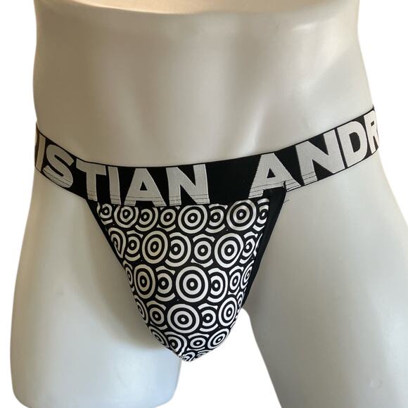 Andrew Christian Dream G-String Black White Medium - Picture 1 of 8